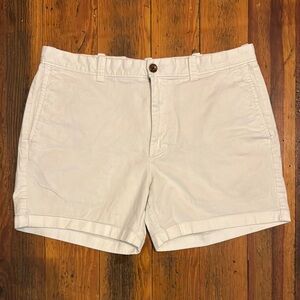 J. Crew White Flat Front Shorts Summer Essential